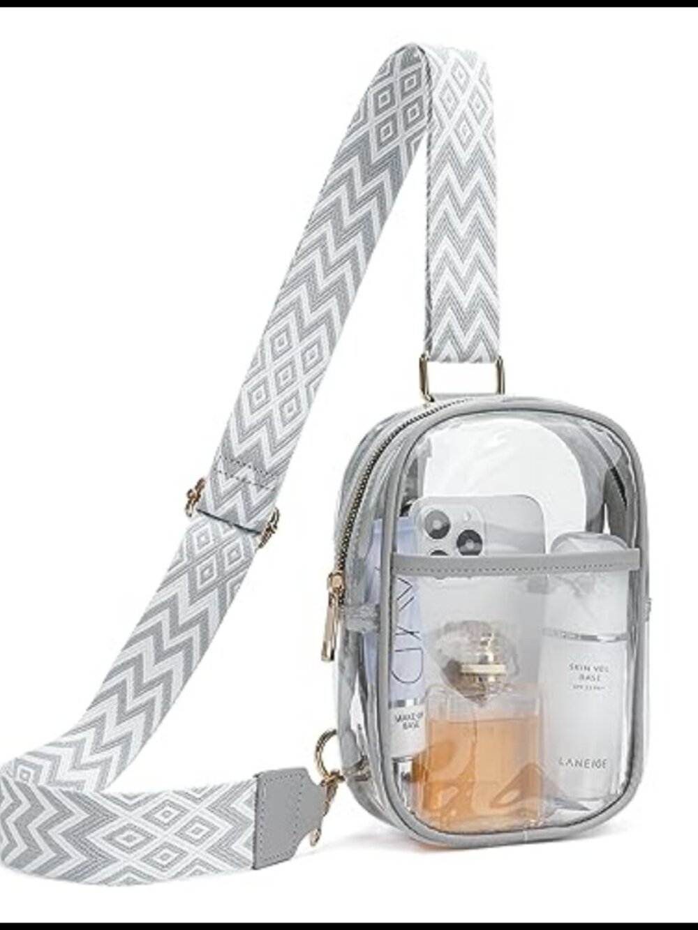 Clear Crossbody Bag Stadium Approved Transparent PVC Sling